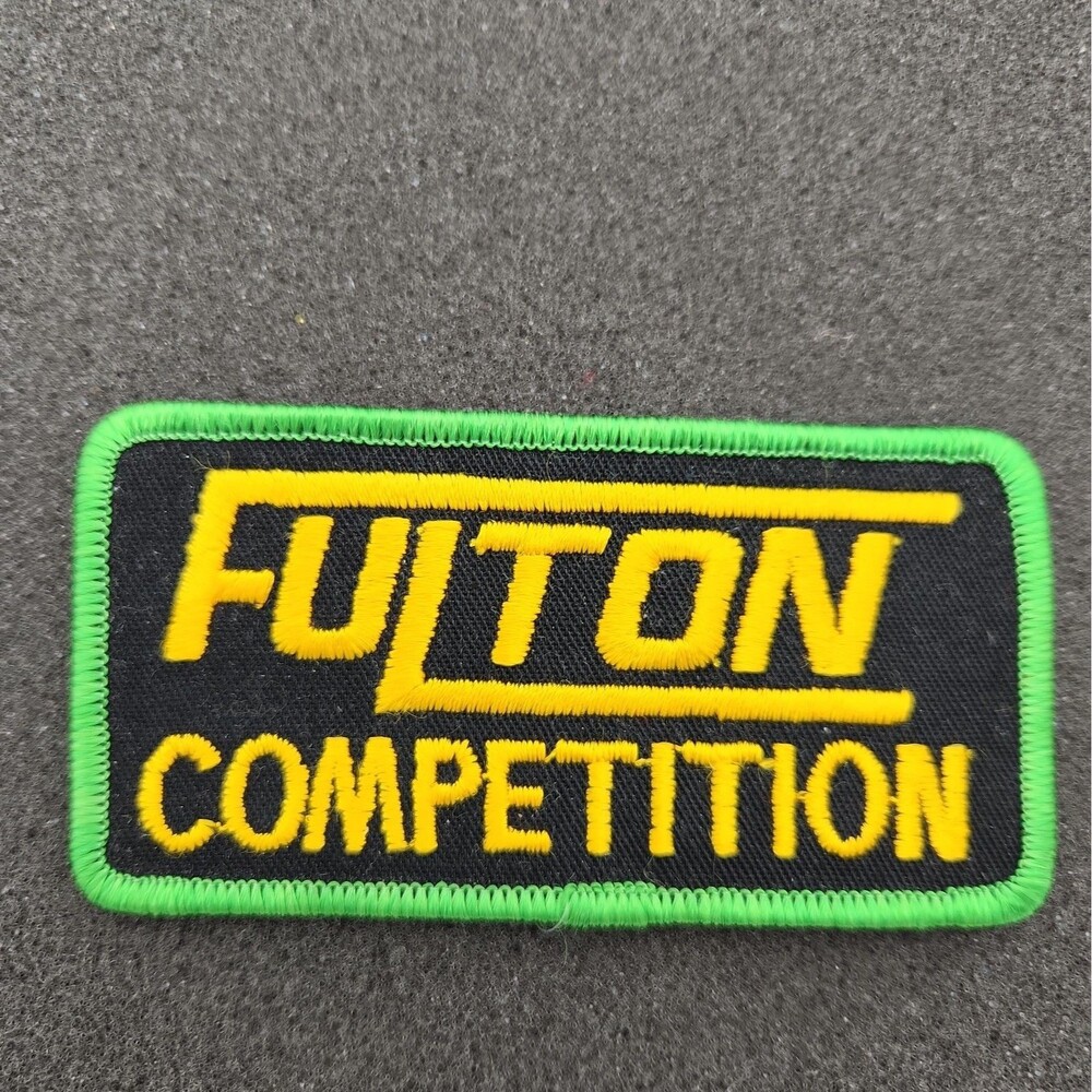 Patch Fulton Competition Racing Embroidered Sew On Iron 1970's NOS VTG 4" X 2"